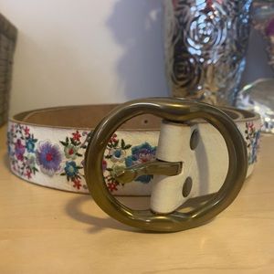 Embroidered leather belt from Lucky Brand
